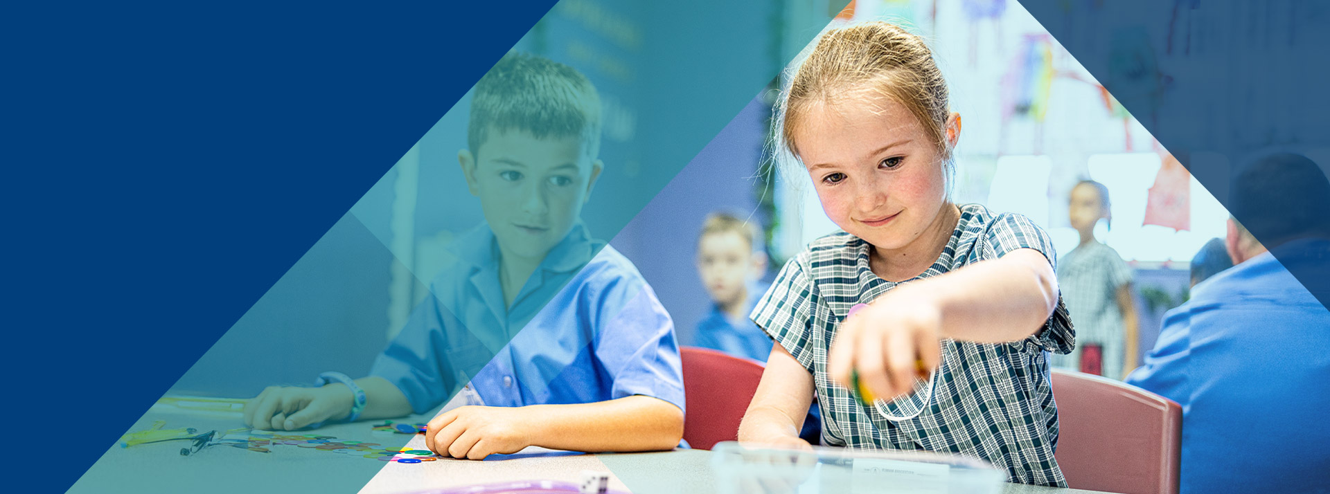 Student in the classroom at Our Lady of Lourdes Primary School Baulkham Hills South