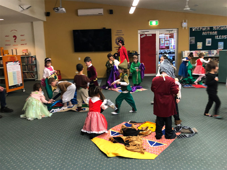 Students dressed up in fairy tail costumes